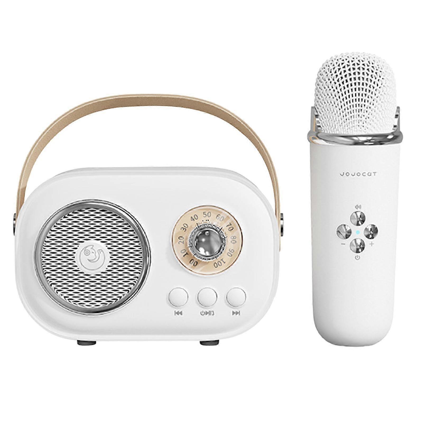 Portable Karaoke Speaker Multifunctional Karaoke System Small Karaoke Machine White