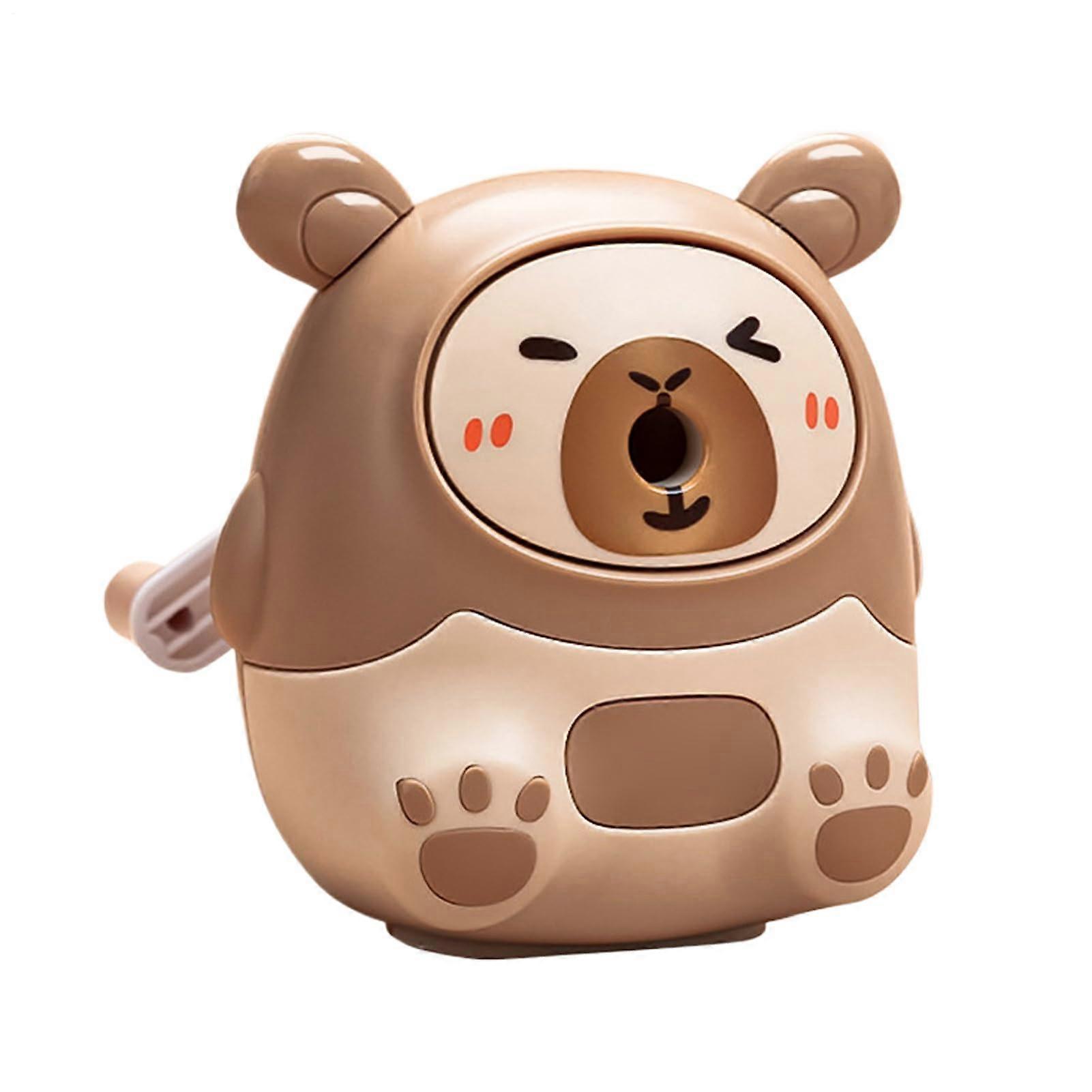 Pencil Sharpener Manual Capybara Cartoon Design, Handheld Sharpener For Children, Girls, Students, Dark Brown