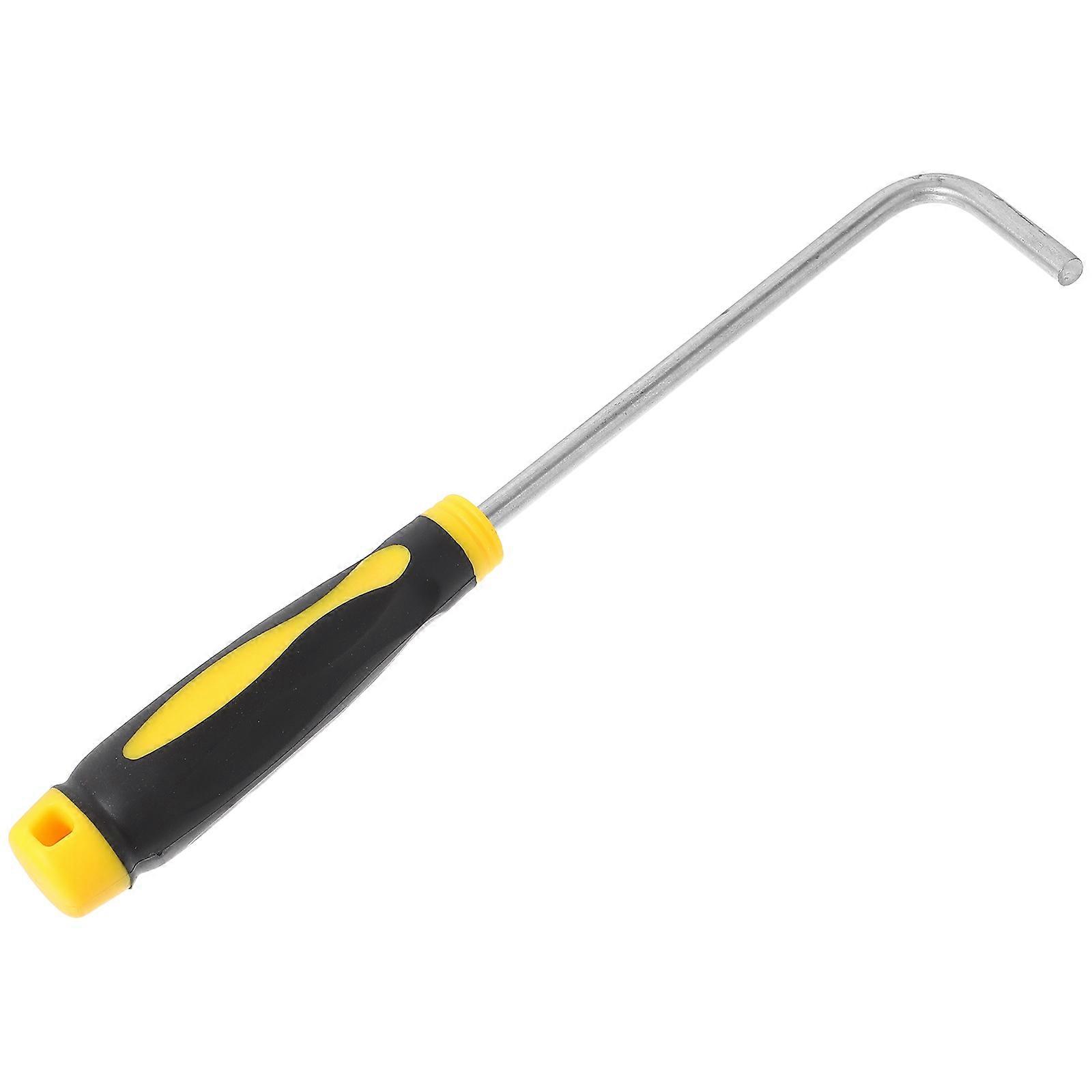 Stainless Steel Manhole Cover Lifting Hook with Rubber Handle – Heavy Duty, Non Slip, Ergonomic Design for Drain and Rolling Shutter Covers