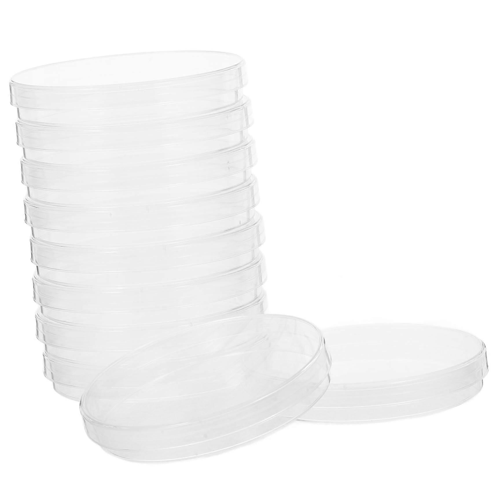 10 Pack Plastic Petri Dishes – Multifunctional Culture Plates for School Laboratory Science Projects, Easy to Clean