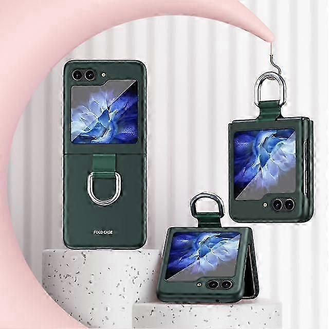 for Samsung Galaxy Z Flip 5 Case with Ring, Ultra Thin All-Round Shockproof Protection Case for Z Flip 5 5G 2023