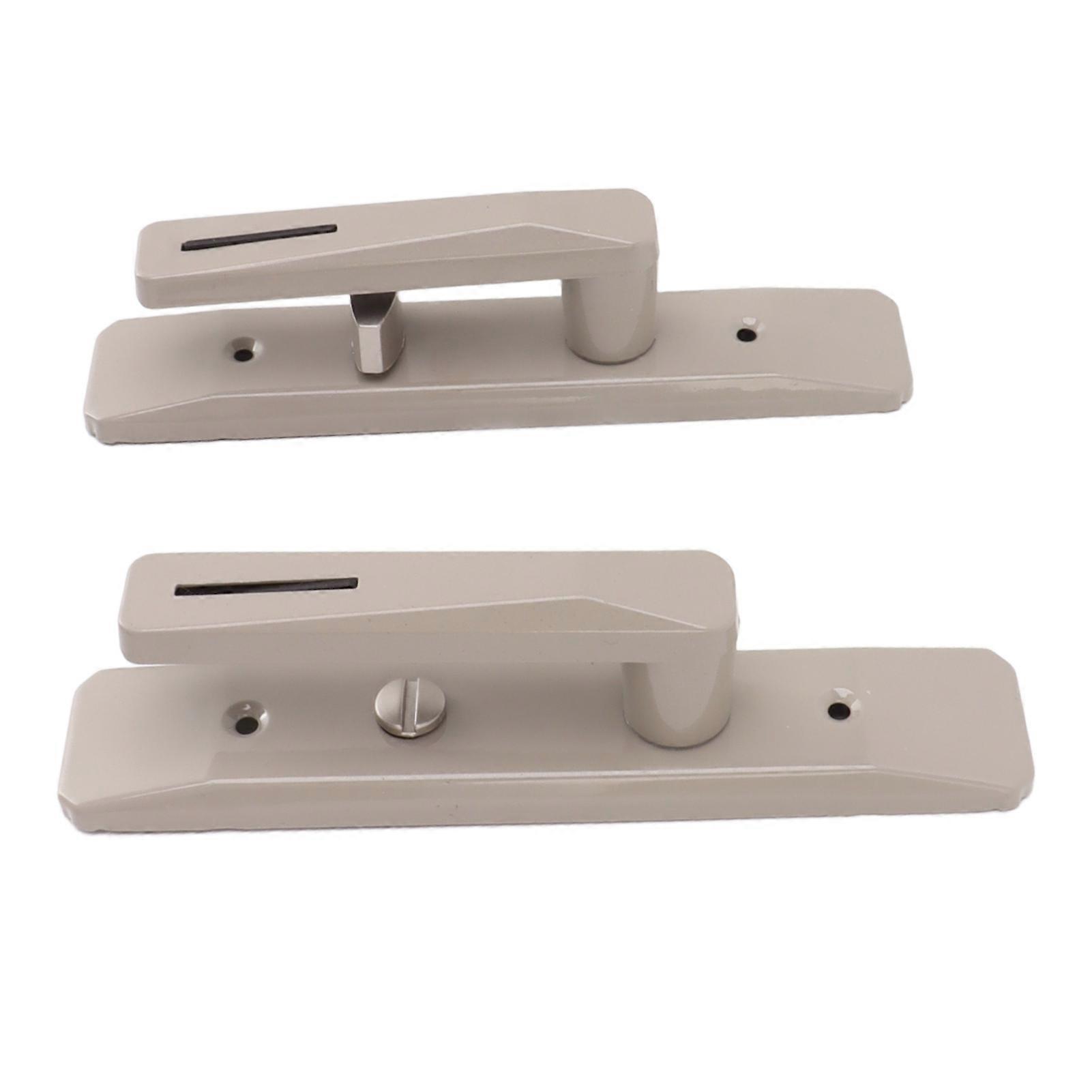 Rectangular Door Handle Locks Privacy Door Levers Reversible Gate Rectangular Bath Door Handle Locks for Bedrooms Office Nickel 