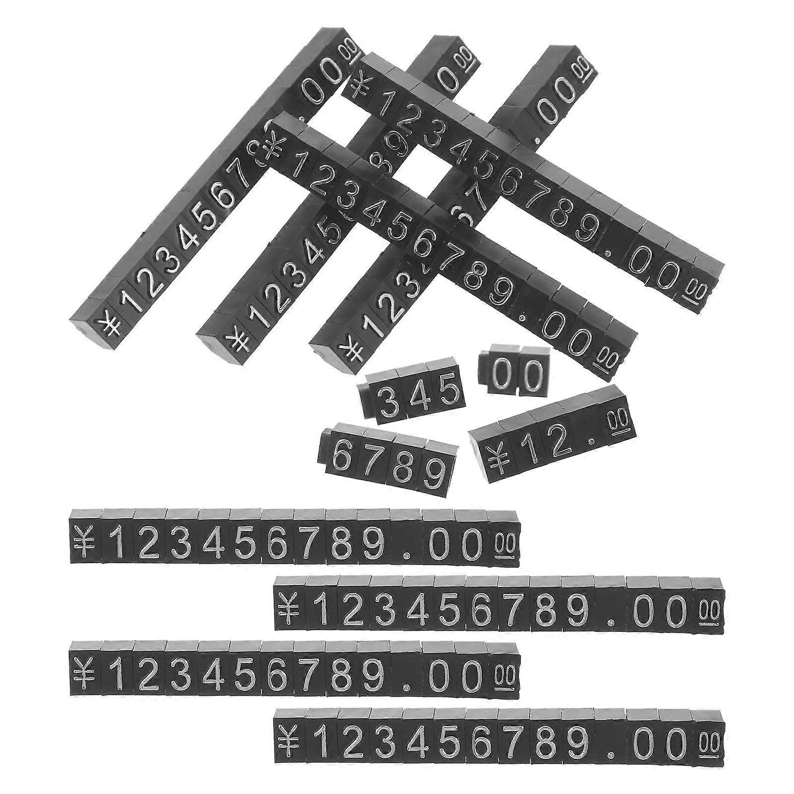 Retail Price Display Holder Price Display Blocks Accessory Stores 2.4×0.3×0.2in Replace Traditional Paper Price Tags 10 Sets