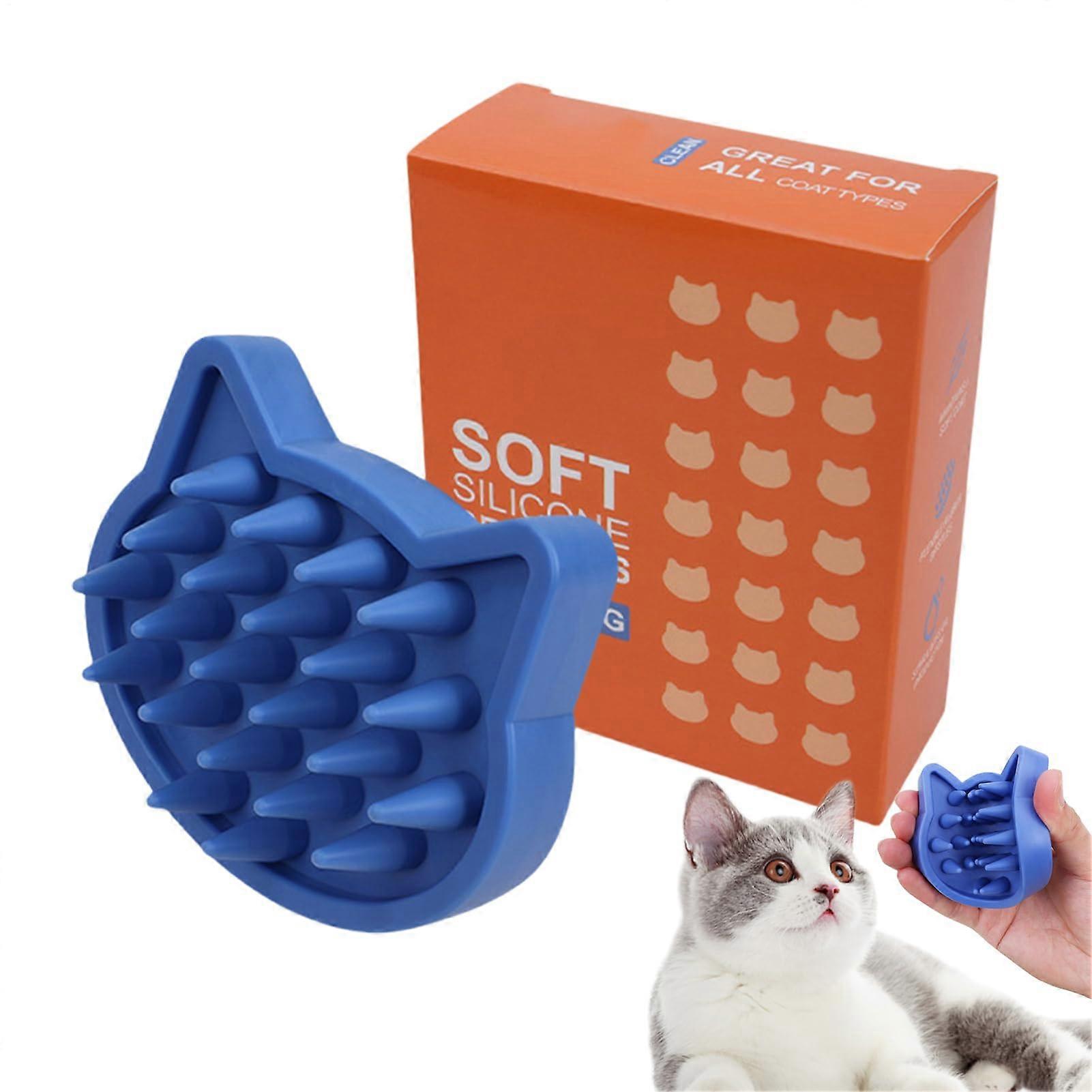 Dog Shampoo Brush | Pet Bath Tool with Ergonomic Grip for Small to Medium Dogs and Cats | Ideal for Puppies and Kittens