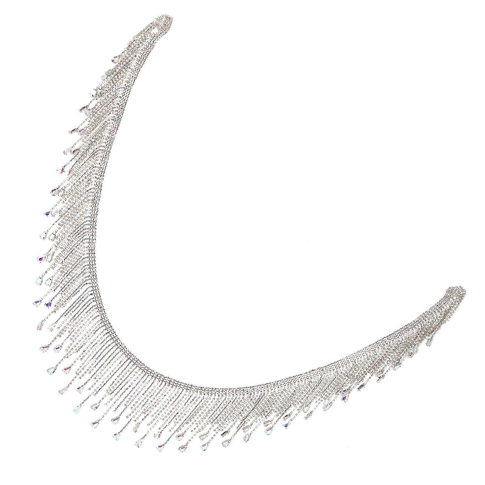 Glitter Appliques Chain Rhinestone Tassel Chain For Diy Activities Decoration 1Pcs