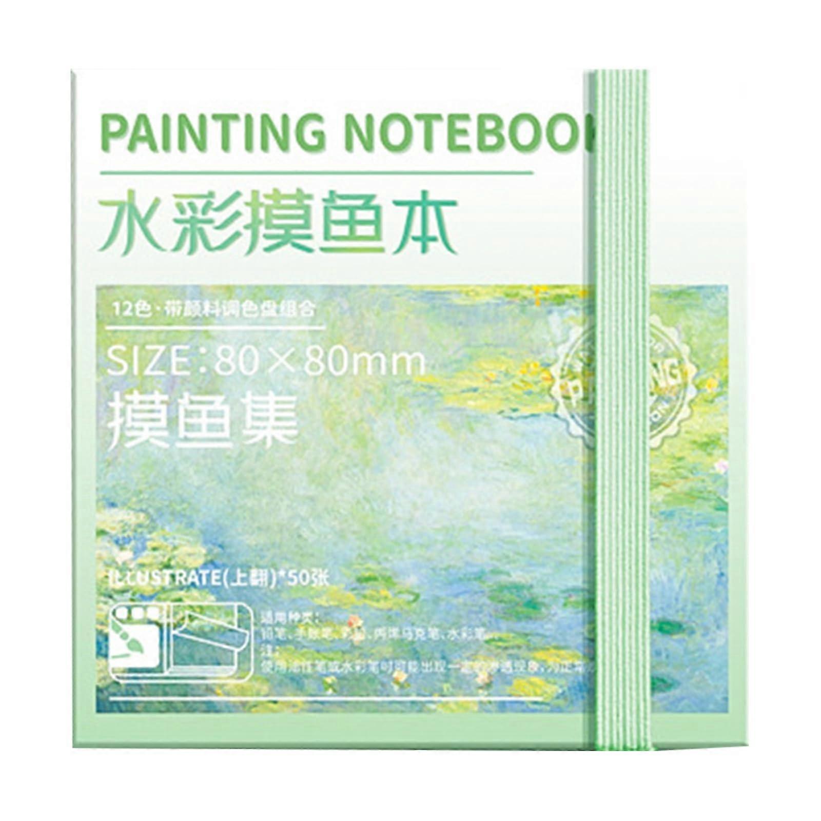 Künstler Aquarell Skizzenbuch 50 Blatt 8/12 Mulden Mischtablett Für Reisen Malen Skizzieren Outdoor Projekte