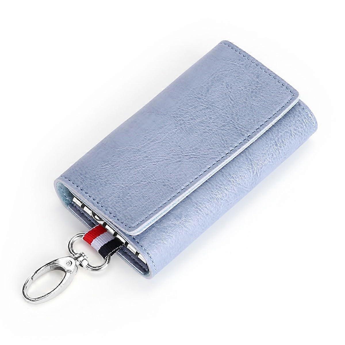 Small Wallet Key Case for Car Keys, Key Bag, Key Case, Leather Key Case, Key Case, Key Fob Bag for Women Light Blue