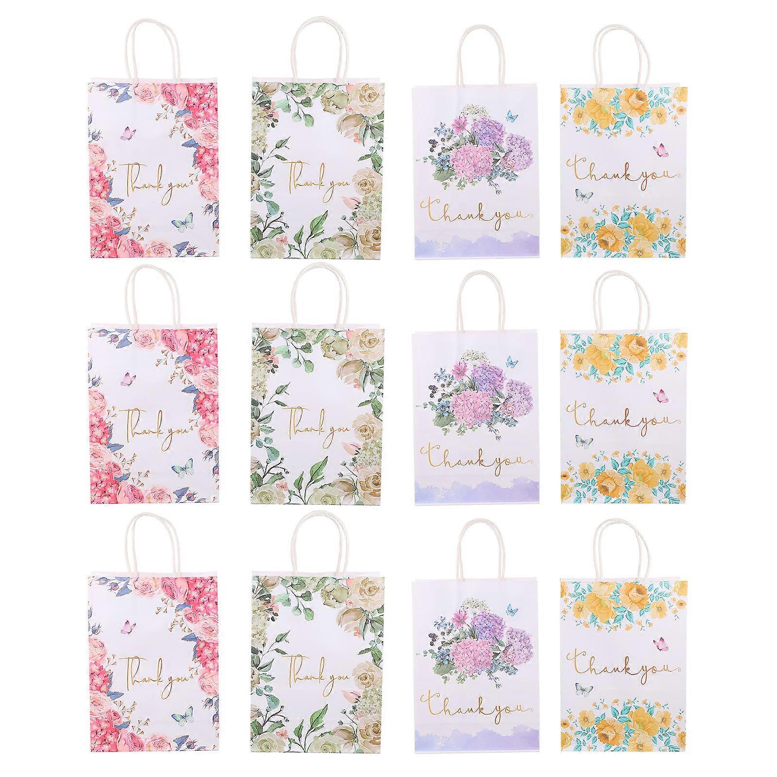 التعبئة حقائب محمولة ورق تخزين مستطيلة الزملاء أعياد الميلاد 12 قطعة