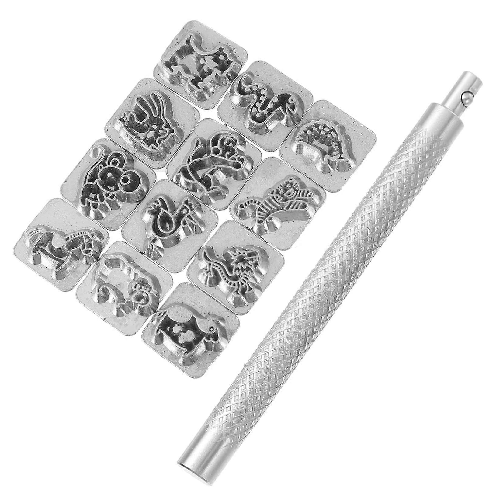 1PCS Leather Stamp with Patterns  Easy to Use for DIY Leather Craft for Hobbyists and Professionals