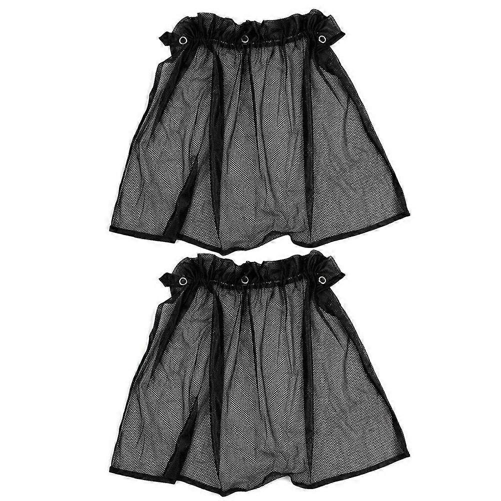 Car Side Shield Sunshade Car Window Sun Shade Mesh Side Curtain Black Uv Protection Heat Reduction 2Pcs