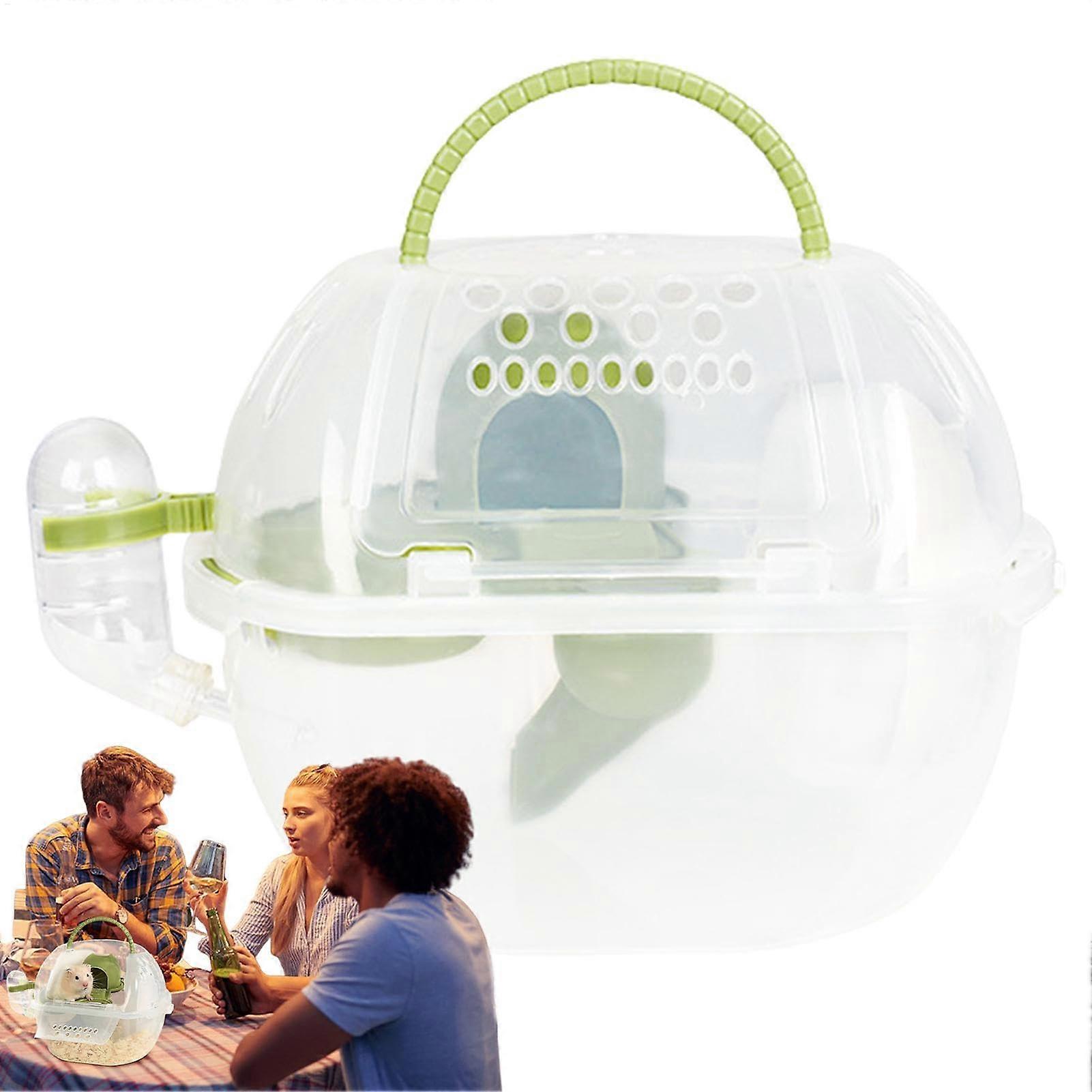 Hamster travel bag, portable guinea pig carrier, breathable mesh, lightweight, 29x20x18cm