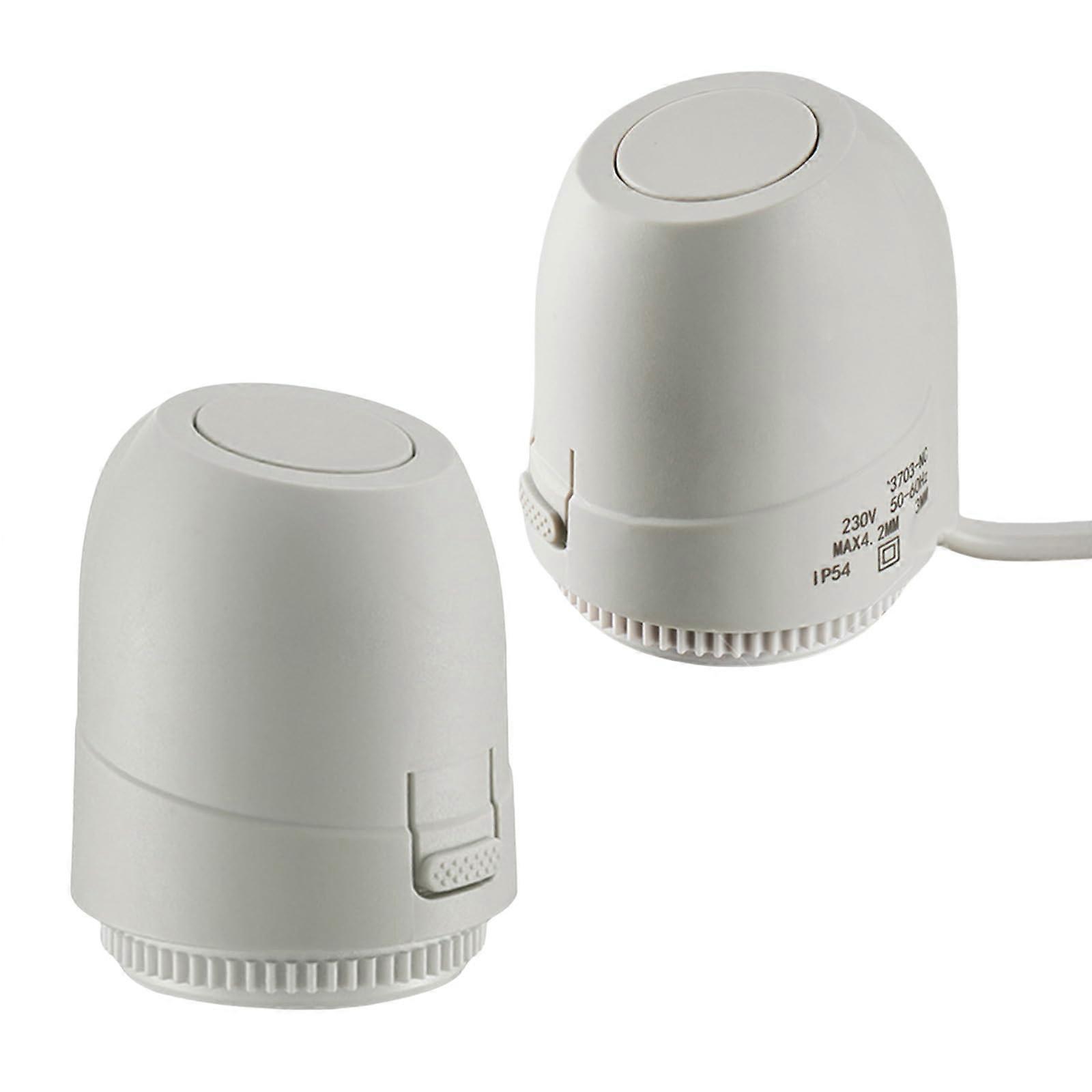 2pcs Electric Floor Heating Cooler Valves Normally Closed Thermostat Actuator Compatible with Radiator Control Systems