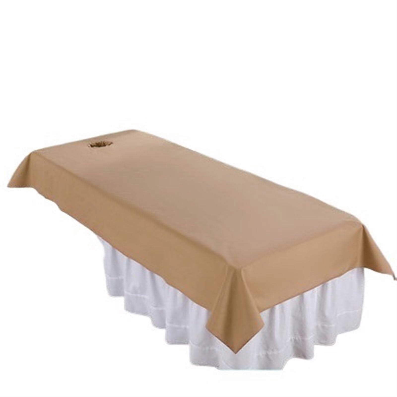 Waterproof, oilproof fitted sheet for massage table with face hole (Brown1)