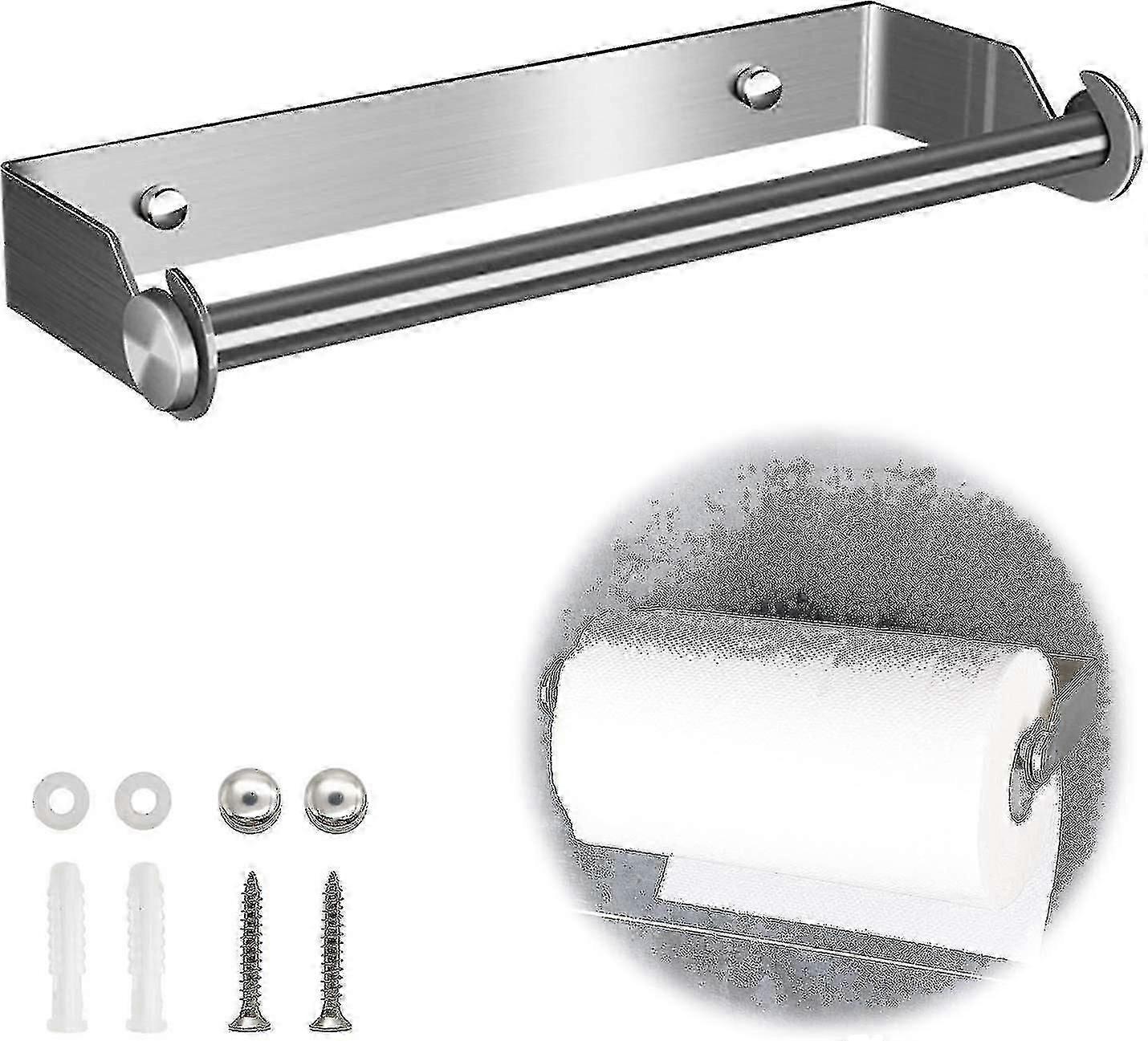 الفولاذ المقاوم للصدأ المطبخ ورقة منشفة حامل المطبخ لفة حامل موزع شنت على الحائط 27cm