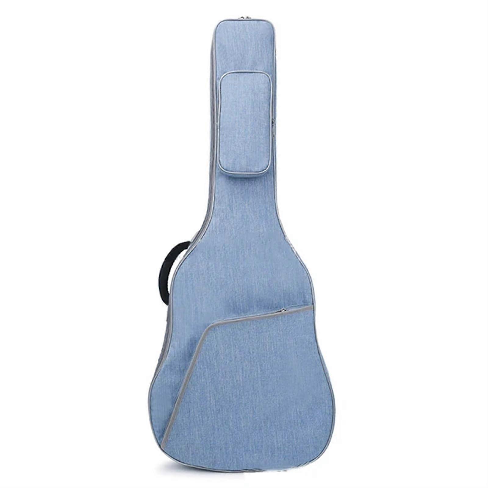 Pearl Cotton Interlayer Guitar Bag With Thickened Padding Waterproof Backpack Blue