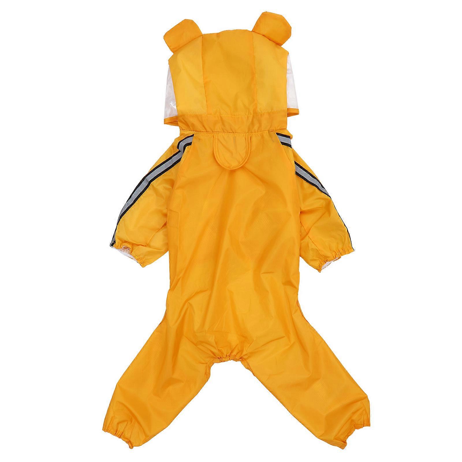 Small Dog Rain Jacket Waterproof Bee Shaped Rain Slicker for Pet Dog in Snowy Days 1Set