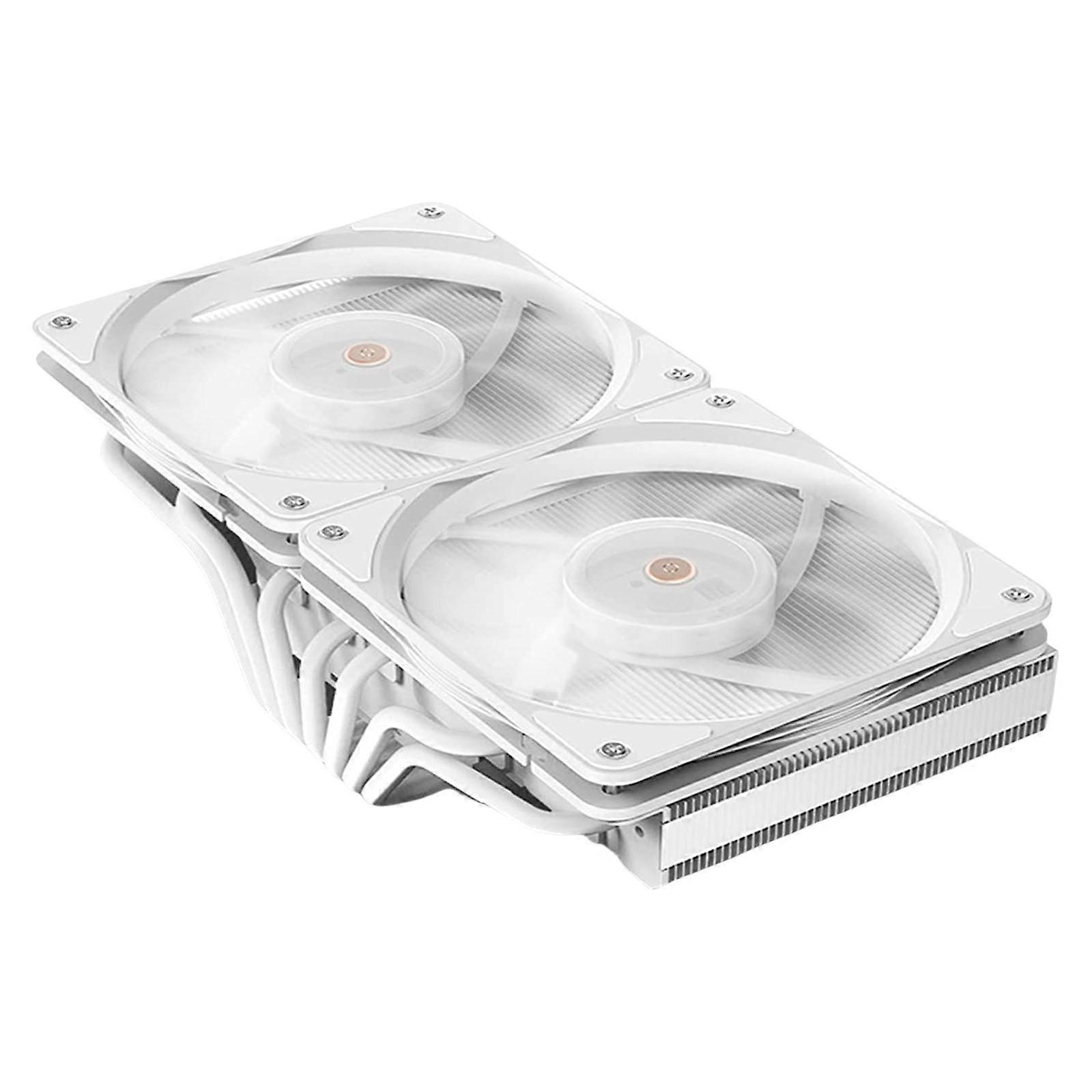 Advanced PC Cooling 7 caloducs Configuration 2 ventilateurs 250W TDP Noir mat LGA1700 support de prise AM5 Blanc