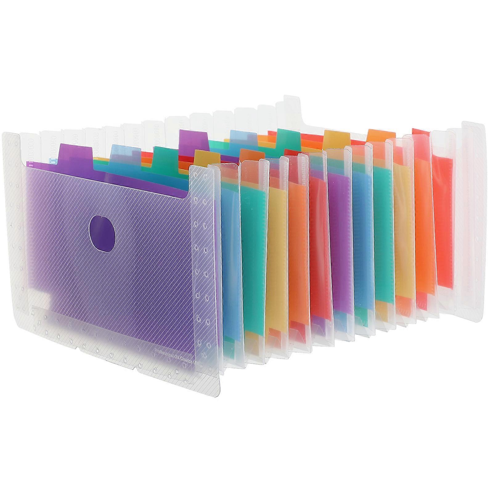 Portable File Folder with Large Capacity for Document Storage Multi Layer PVC Accordion File Organizer 9.5 x 12 inches