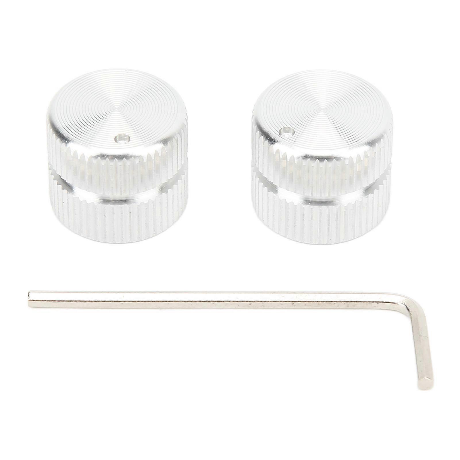 2PCS Guitar Panel Knobs with Hex Wrench Metal Knob Replacement Electric Guitar Accessories