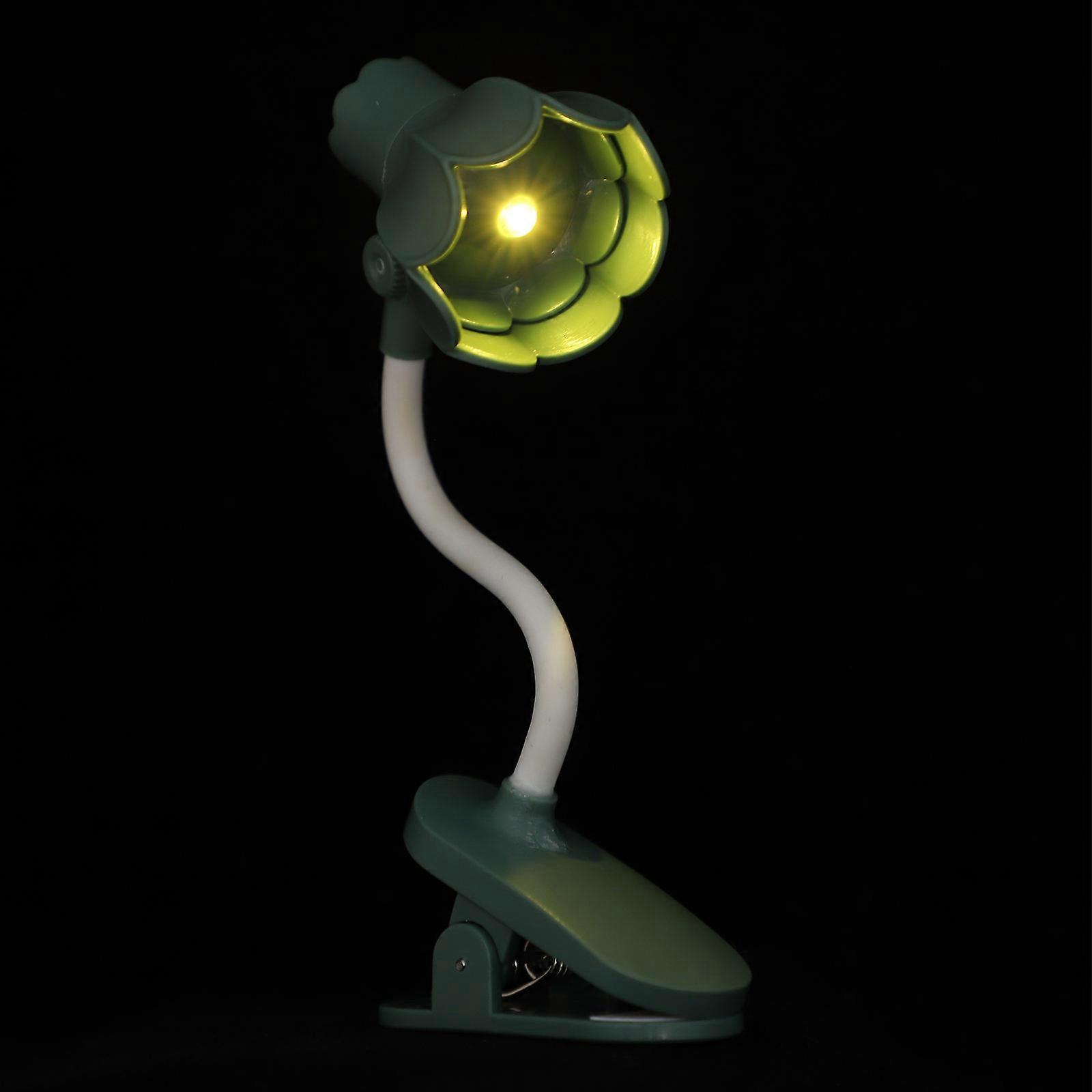 Practical Lamp for Indoor Use Green Plastic Desk Light with Smooth Surface 4.5 Inches