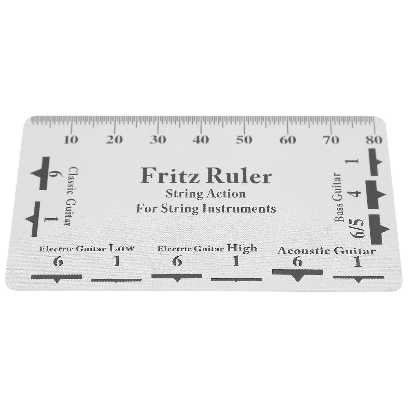 String Action Gauge Ruler Measuring Repair Set Up Tool Kit Electric Bass Acoustic Guitar