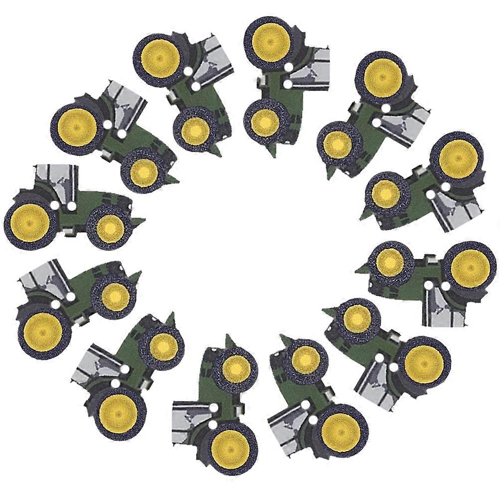 Wooden Tractor Button 100Pcs Multi Durable Wood Material for Crafting