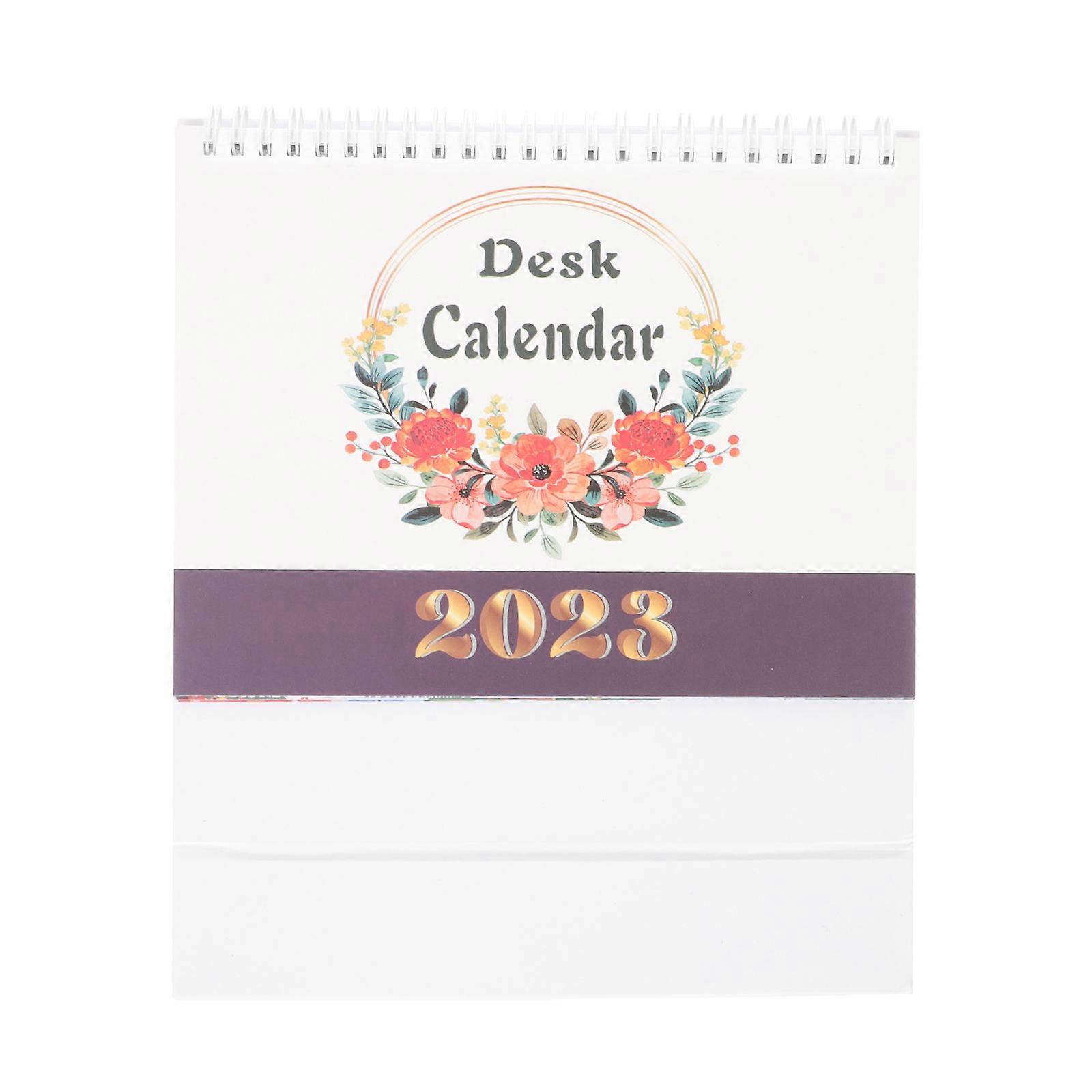 Creative Desktop Calendar Simple Style Classic Design Standing Desk Calendar For Office Use Home Use 9.8×8.1×0.4in Desktop Decoration 1Pcs