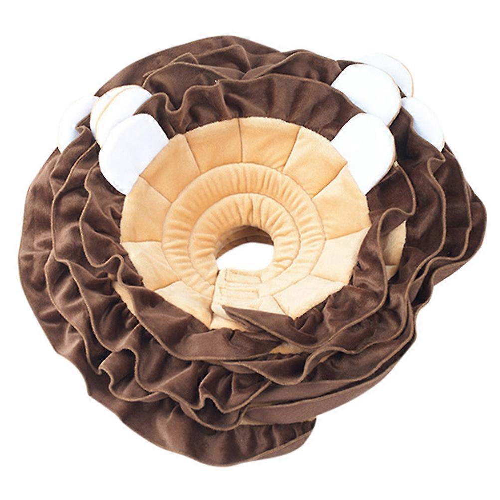 Pet Protective Recovery Collar Soft Elizabethan Style For Wound Size M Cotton 1Set