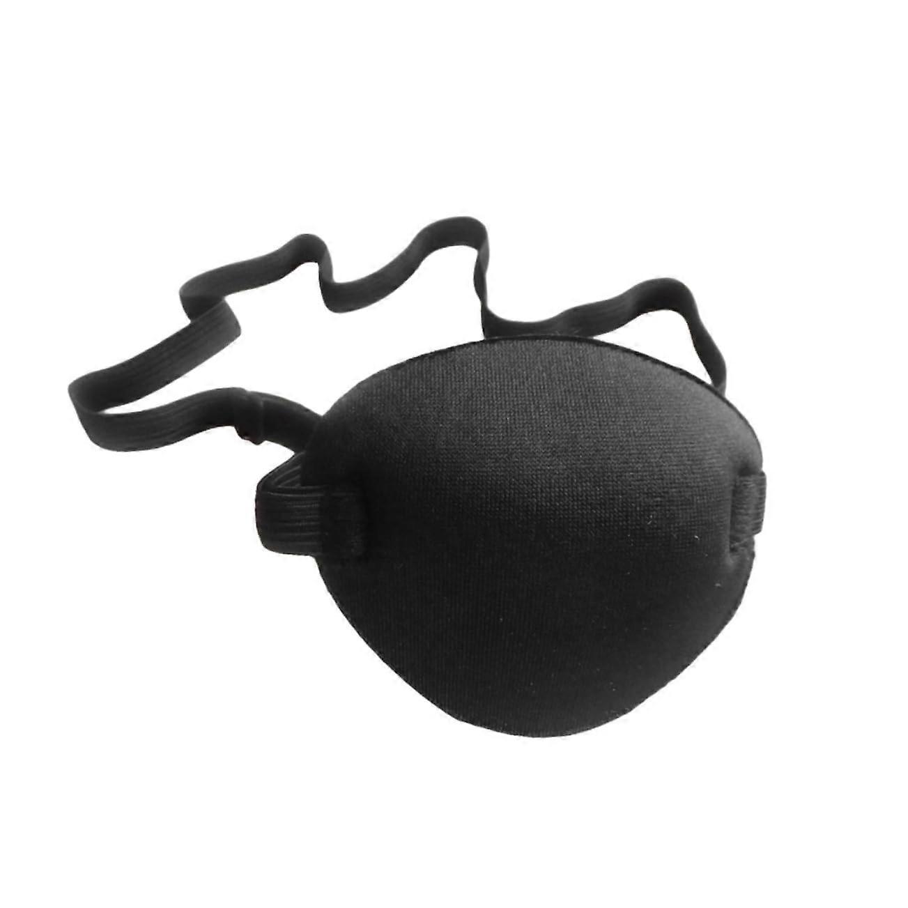 Eyepatch Cover Elastic Sponge Adult Eye Patches for Weak Eyes Black 2 Piece Set Stretchy Band
