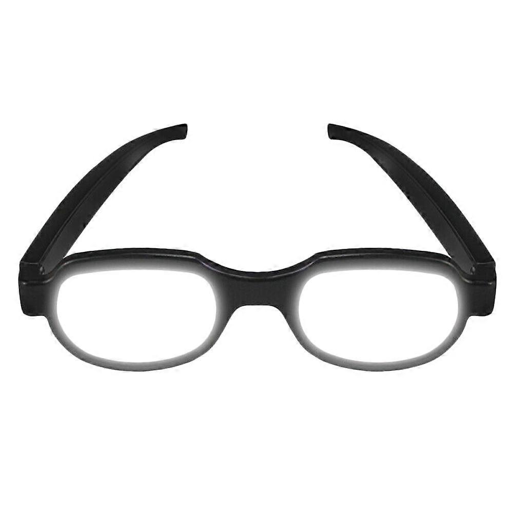 LED Luminous Glasses Funny Eyewear Novelty Prop for Party Use Comfortable Lightweight Black Size 1PC