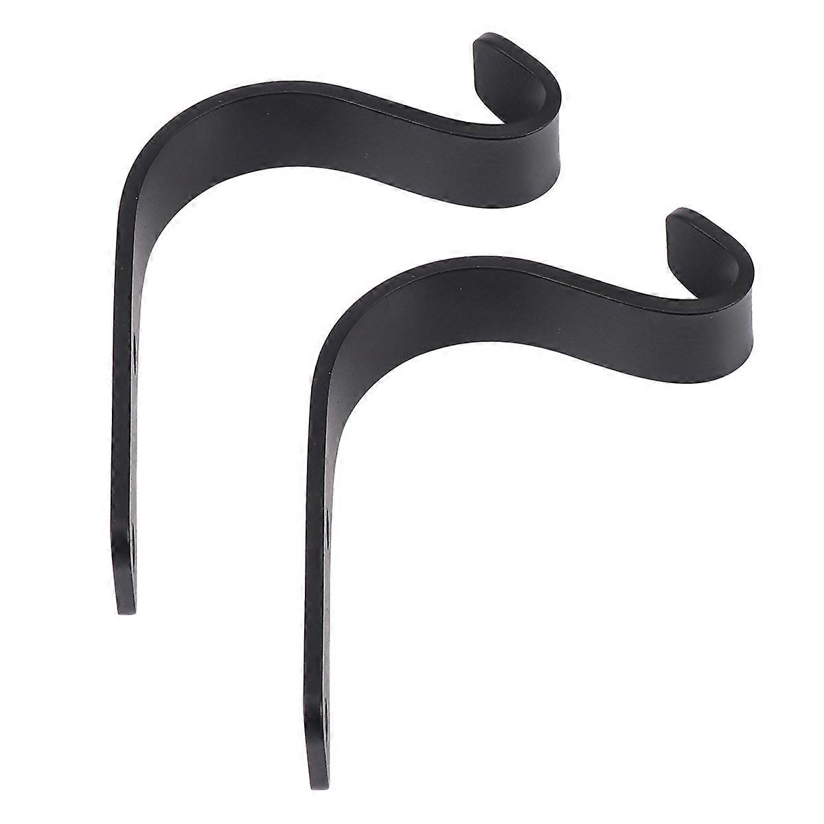 Wall Hanger Iron Hooks for Home Use 2Pcs Simple Black Coat Hanger