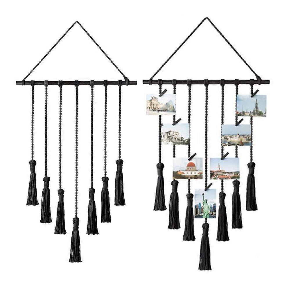 Bohemian Tassel Wall Hanging Photo Display Simple Decor 1Set