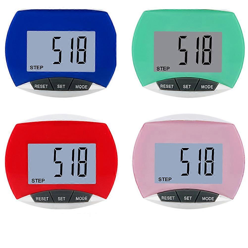Blue Portable Fitness Pedometer Tool for Daily Use Made of ABS Material Slim Design Practical and
