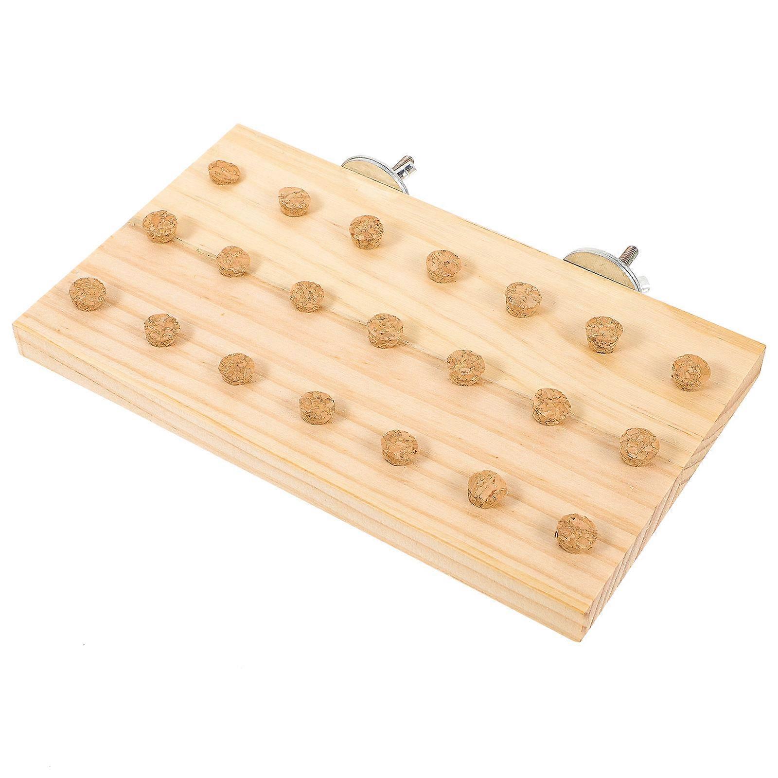 Wooden Bird Perch Platform for Parrots and Small Pets Synthetic Material