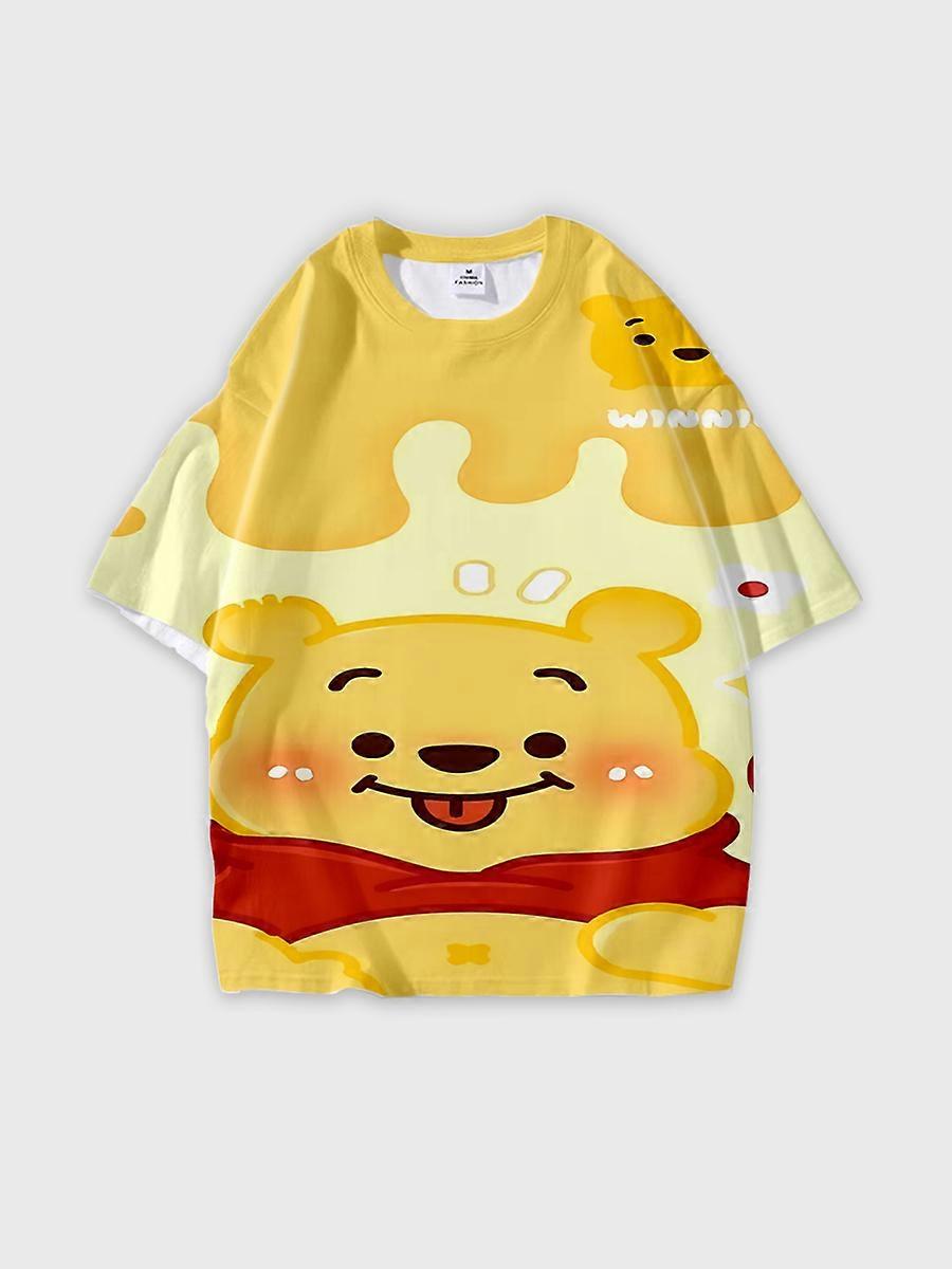 T-shirt round neck Cartoon Pattern loose short sleeve D2784