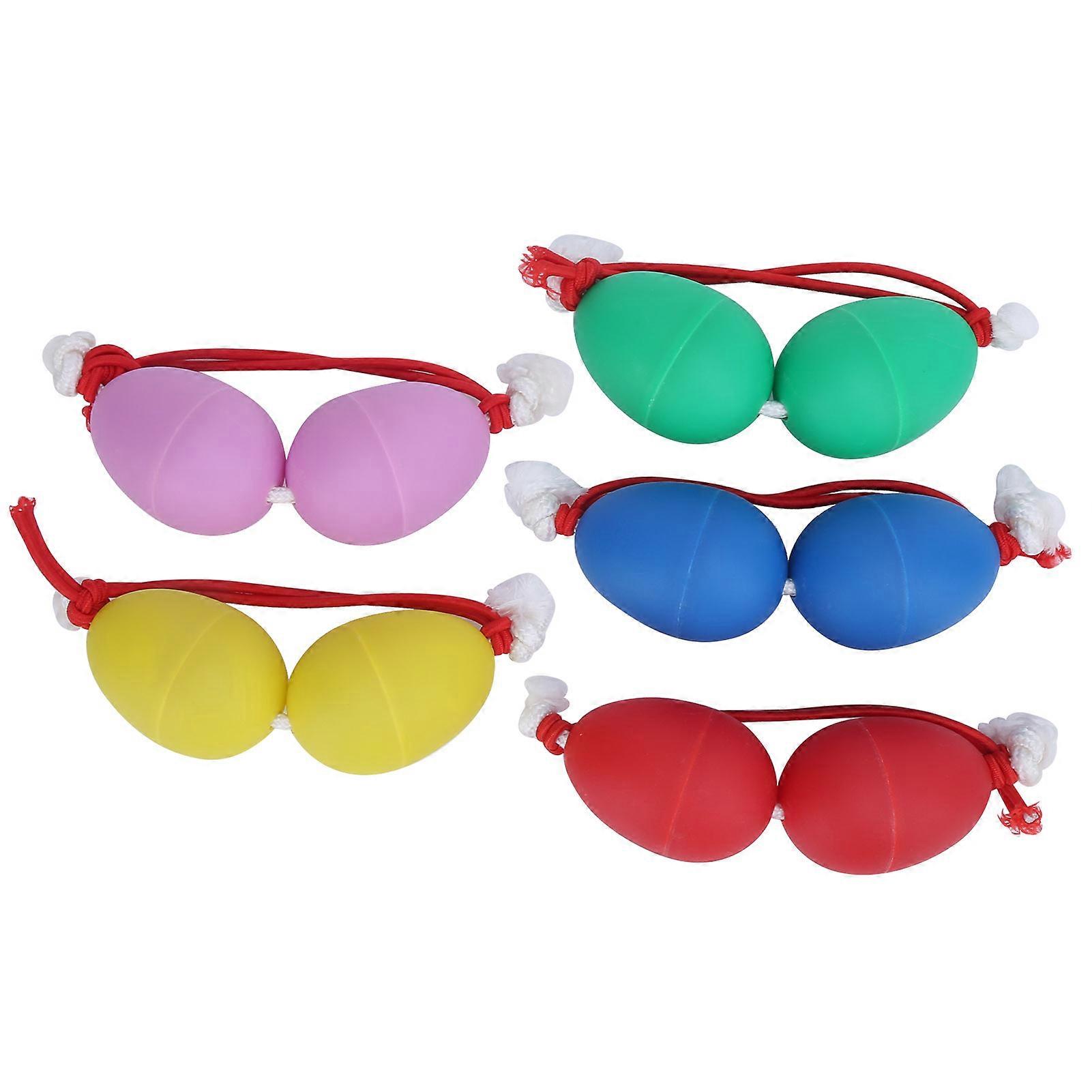 5 قطع Maracas البيض ABS الحديد الرمل النايلون حبل الخصائص الوطنية قرع المهنية