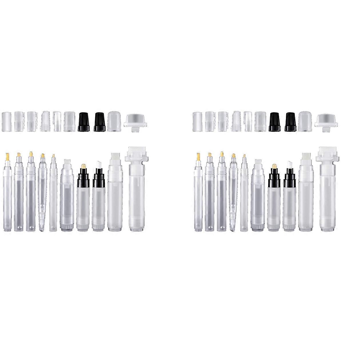 20 Pieces Refillable Paint Pens Empty Pen Rod Paint Markers Refillable Empty Acrylic Paint Marker fo