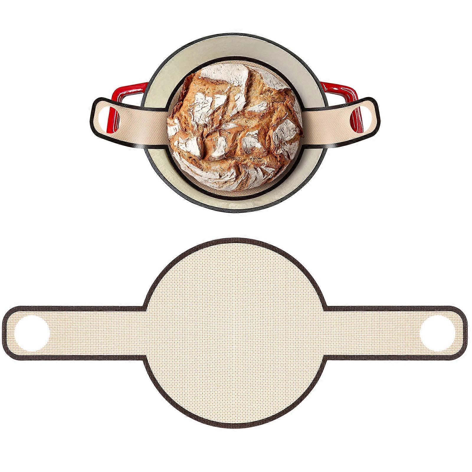 Glass Fiber Baking Mat for Oven Bread with Long Handles Reusable Baking Cushion Sling 1 Set