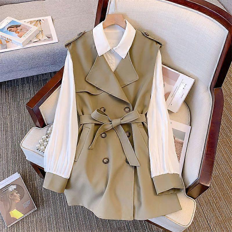 Stylish and Comfortable Autumn 2-Piece Shirt and Vest Autumn Suit for Women
