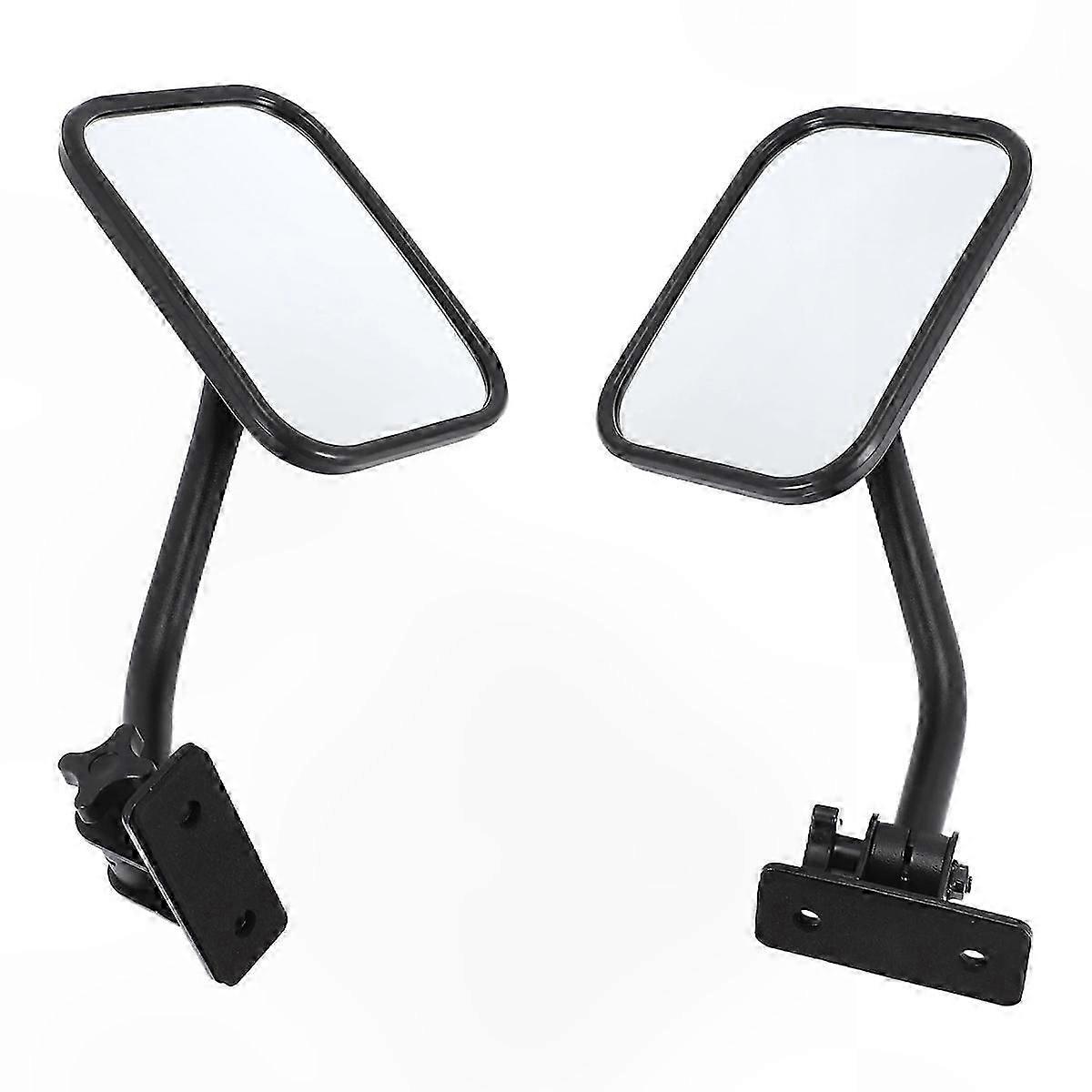 Quick Release Side Mirrors for Off-Road Vehicles, Durable Black 2-Pack