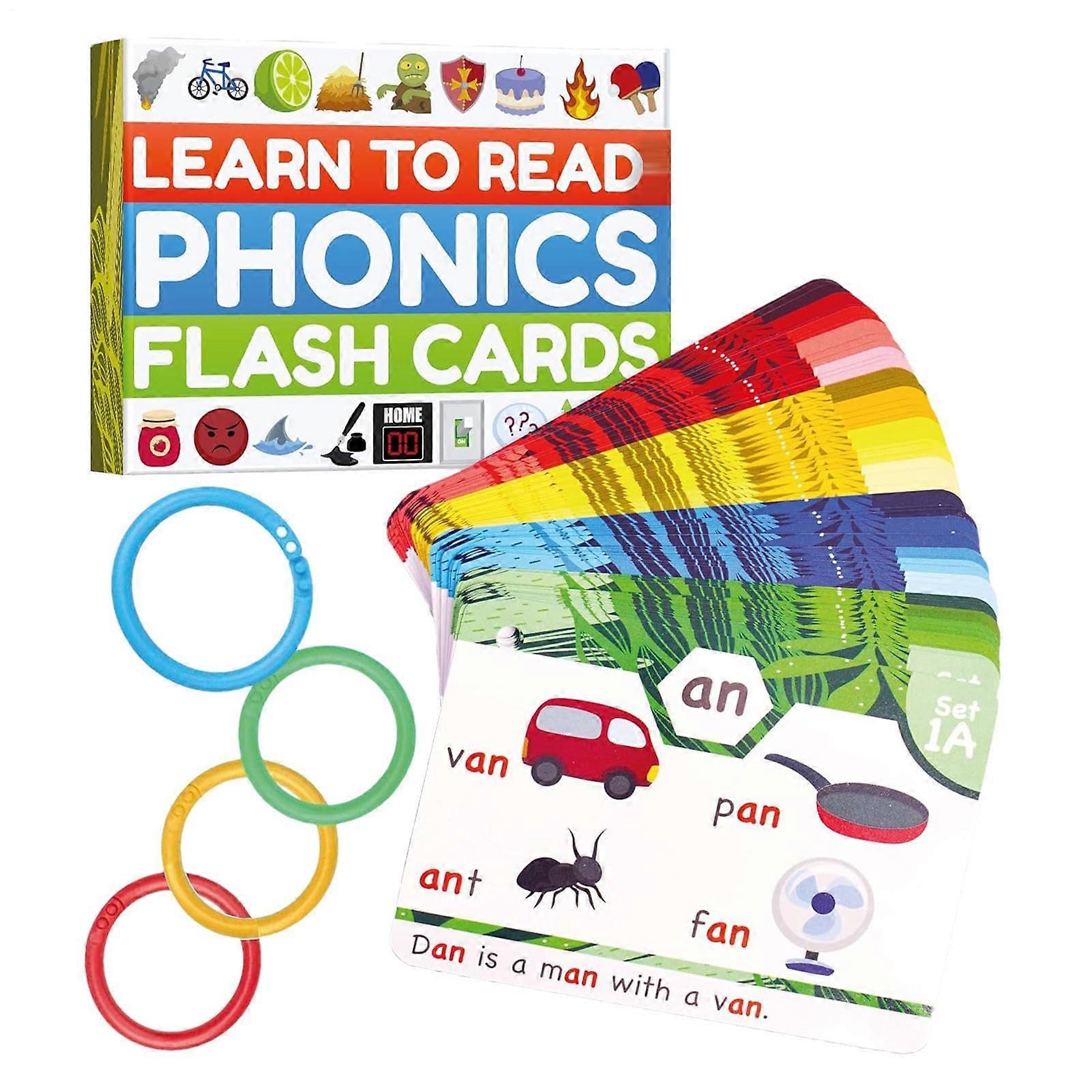 Phonics Flashcard CVC Word Games Learn to Read in 20 Steps Reading Flashcards for Preschool Children