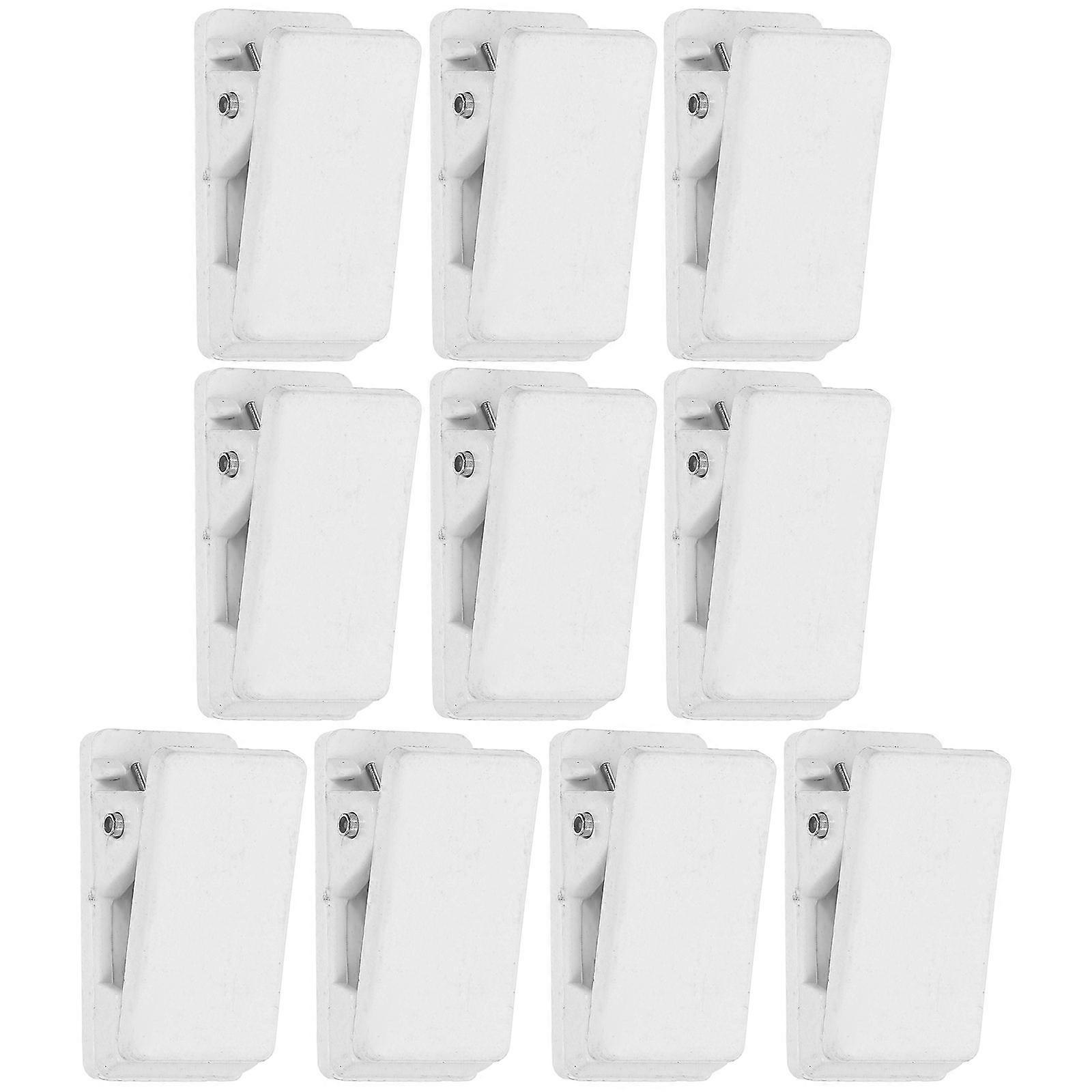 10Pcs Id Card Clips Spring Clamping Magnetic Design For Organizing Name Tags In Work Environments And Kitchen Use