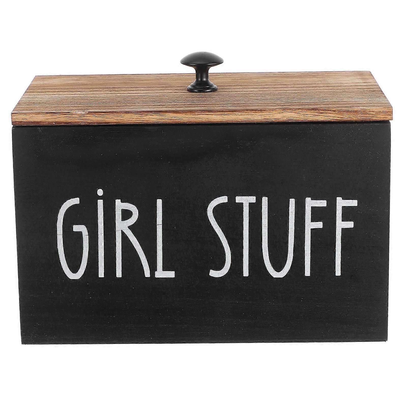 Wood Garlic Keeper with Black Lid for Storage Versatile Dust and Moisture Protection 7 Inch