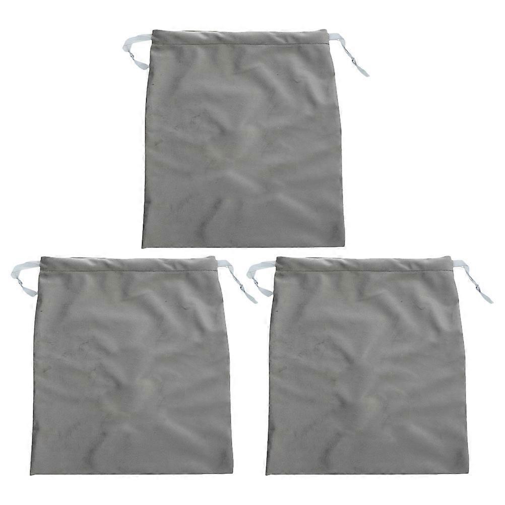 Carrying Case For Hair Dryer Travel Use 3Pcs 35x30x0.5cm Grey Cloth