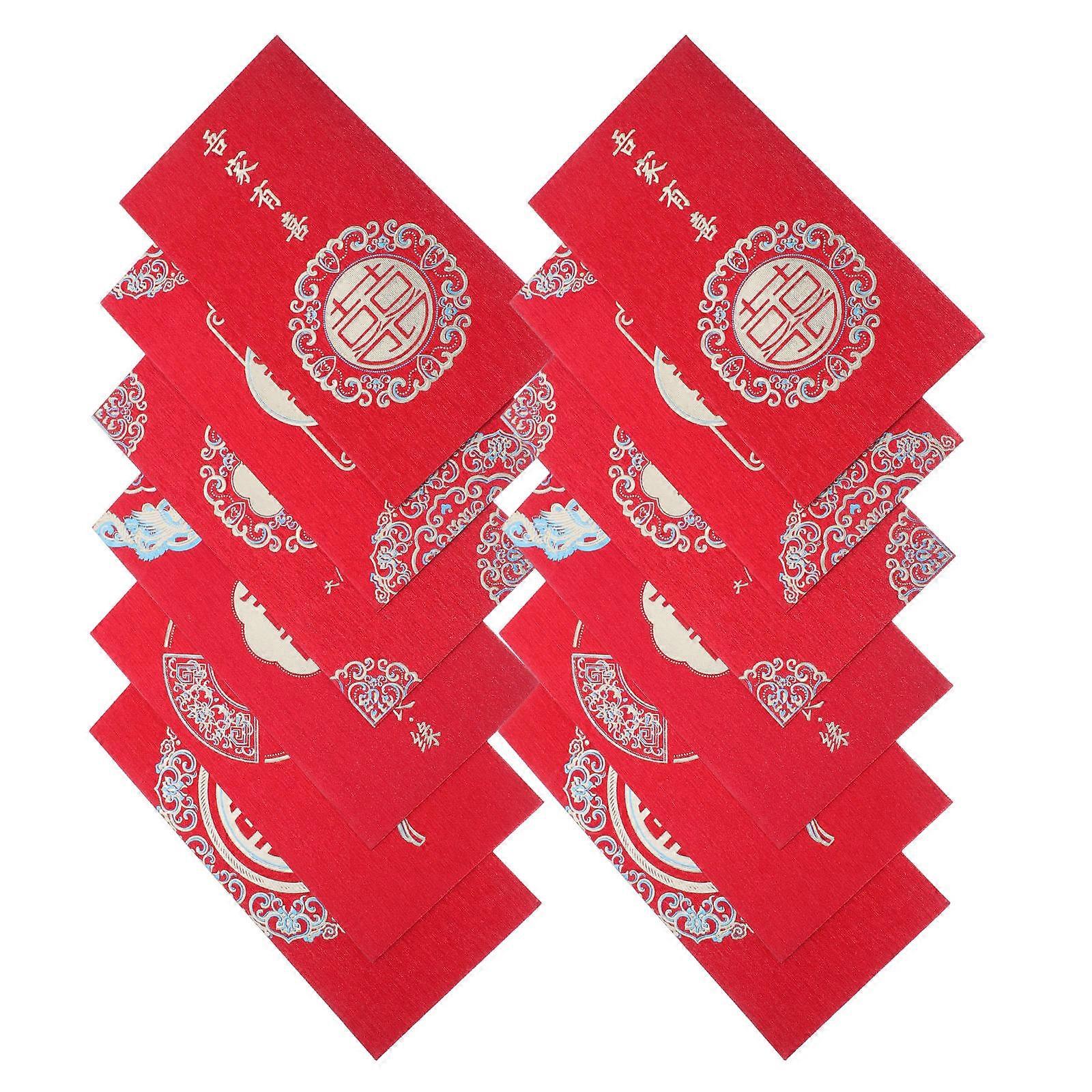 Chinese Wedding Red Envelopes with Luxurious Design 24 Pieces for Various Events and Festive