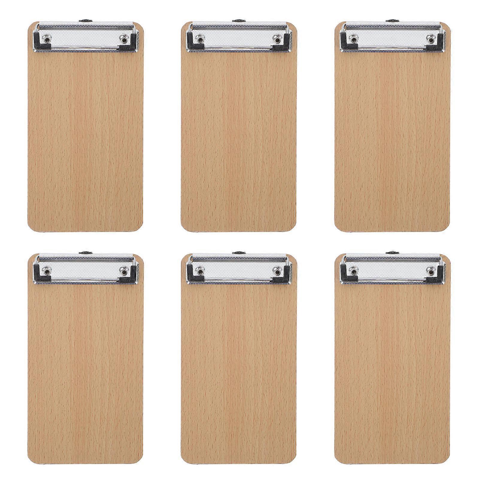 OUNONA 6pcs Wooden Clipboard Heavy Duty and Lightweight Ideal for Storage Classroom Office and Home Use Stylish Menu Board Clip
