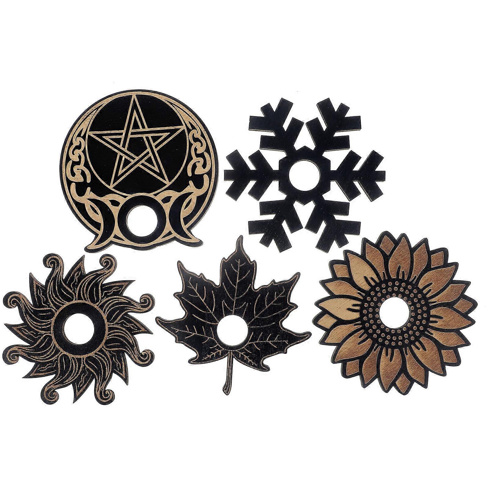 Black Wood Sphere Holder for Crystal Balls Perfect for Display Use on Desks and Shelves 5pcs