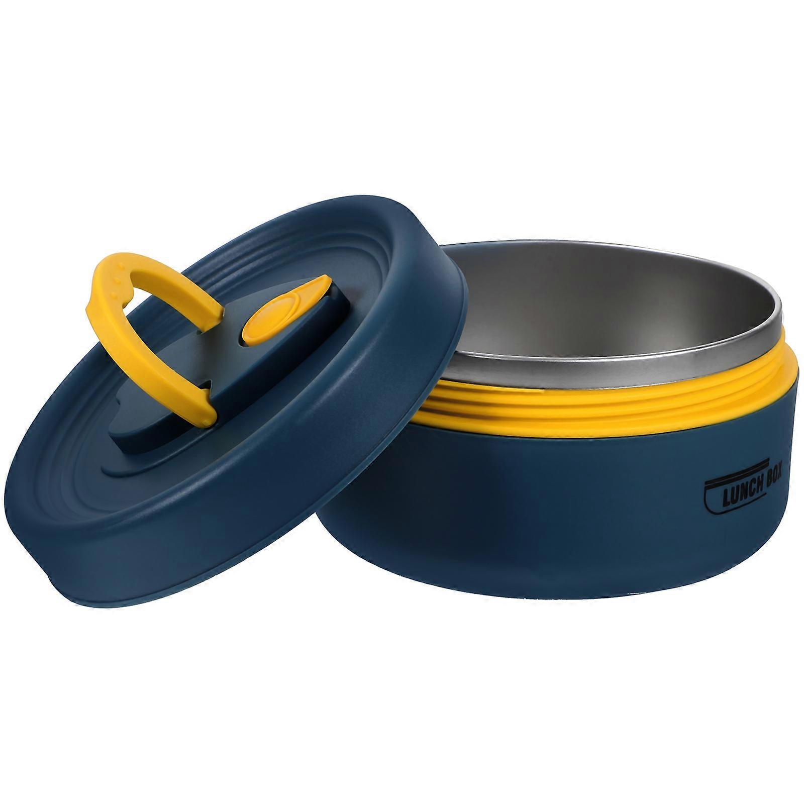 Blue Stainless Steel and Plastic Food Container for Storage Use with Large Capacity and LeakProof Design 7.5 x 5.2 x 3.1 inches