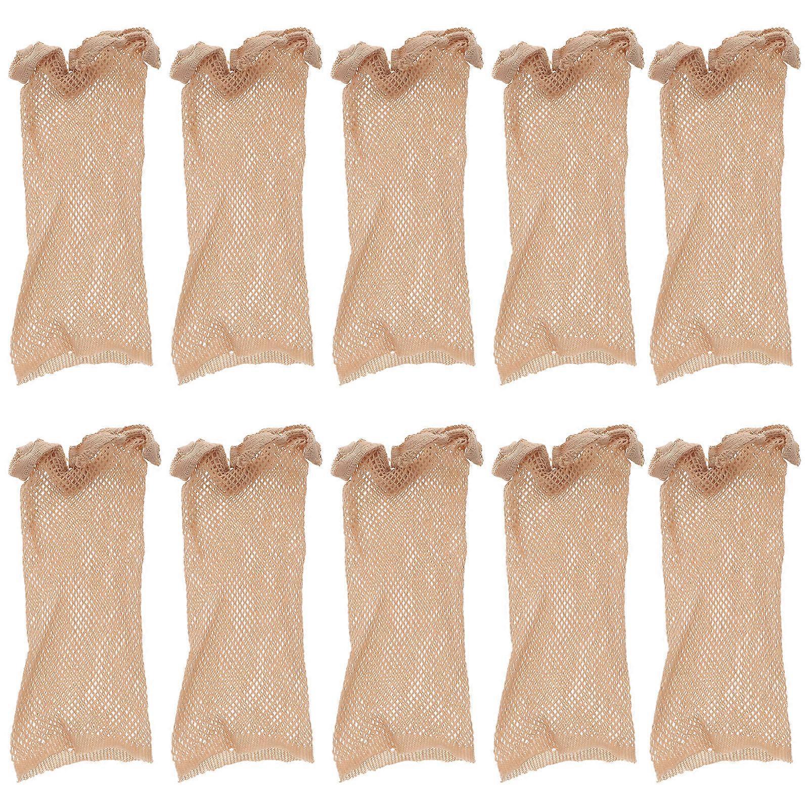 Light Yellow Polyester Wig Cap for Women Breathable and Comfortable with Elastic Band Fits Various Head Sizes