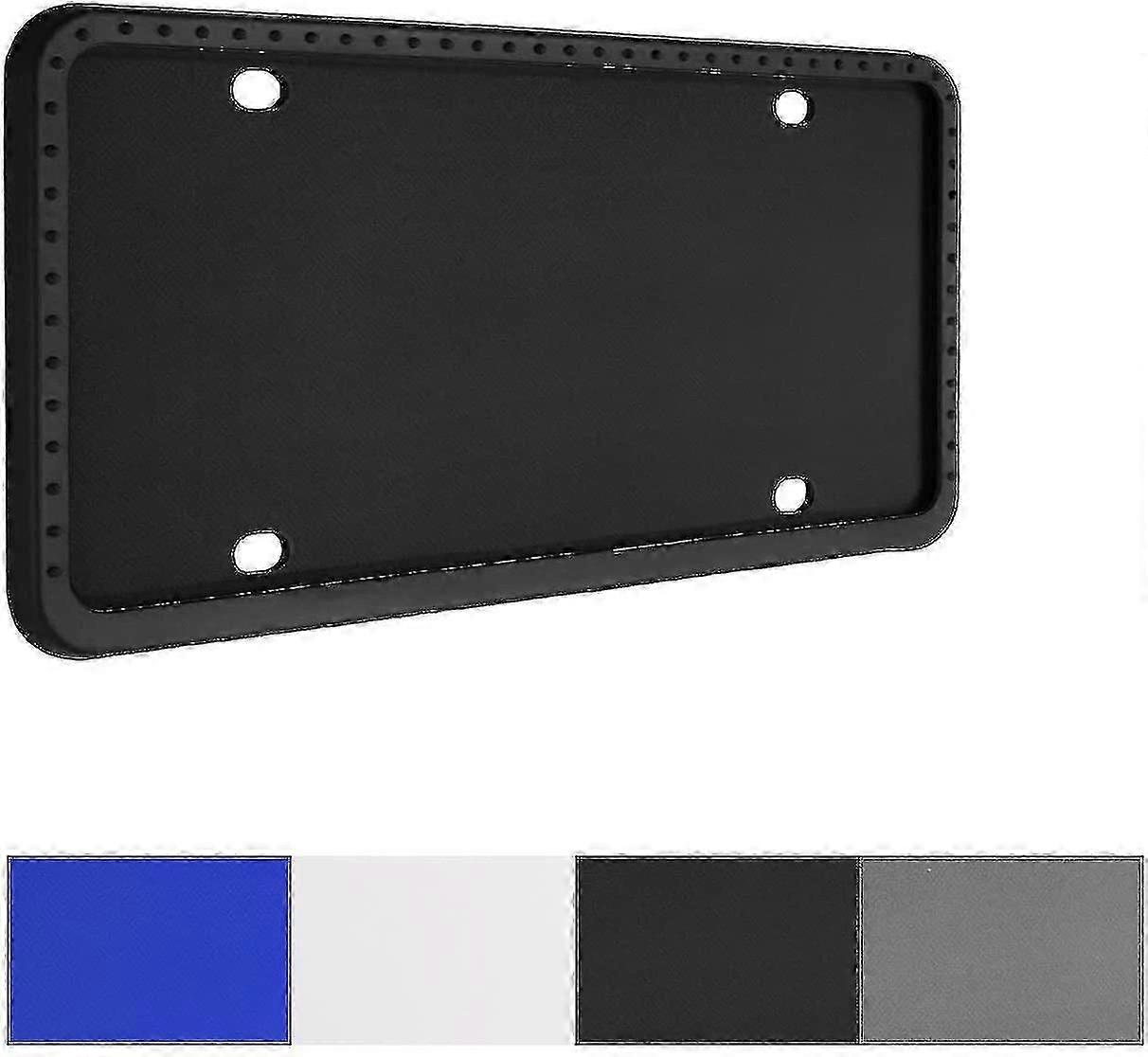 Universal Silicone License Plate Frames,license Plate Holder,rust-proof,rattle-proof,weather-proof,black